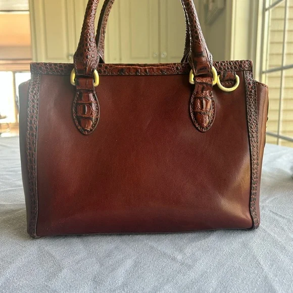 Brahmin Pecan Brown Leather Satchel - Picture 3 of 12